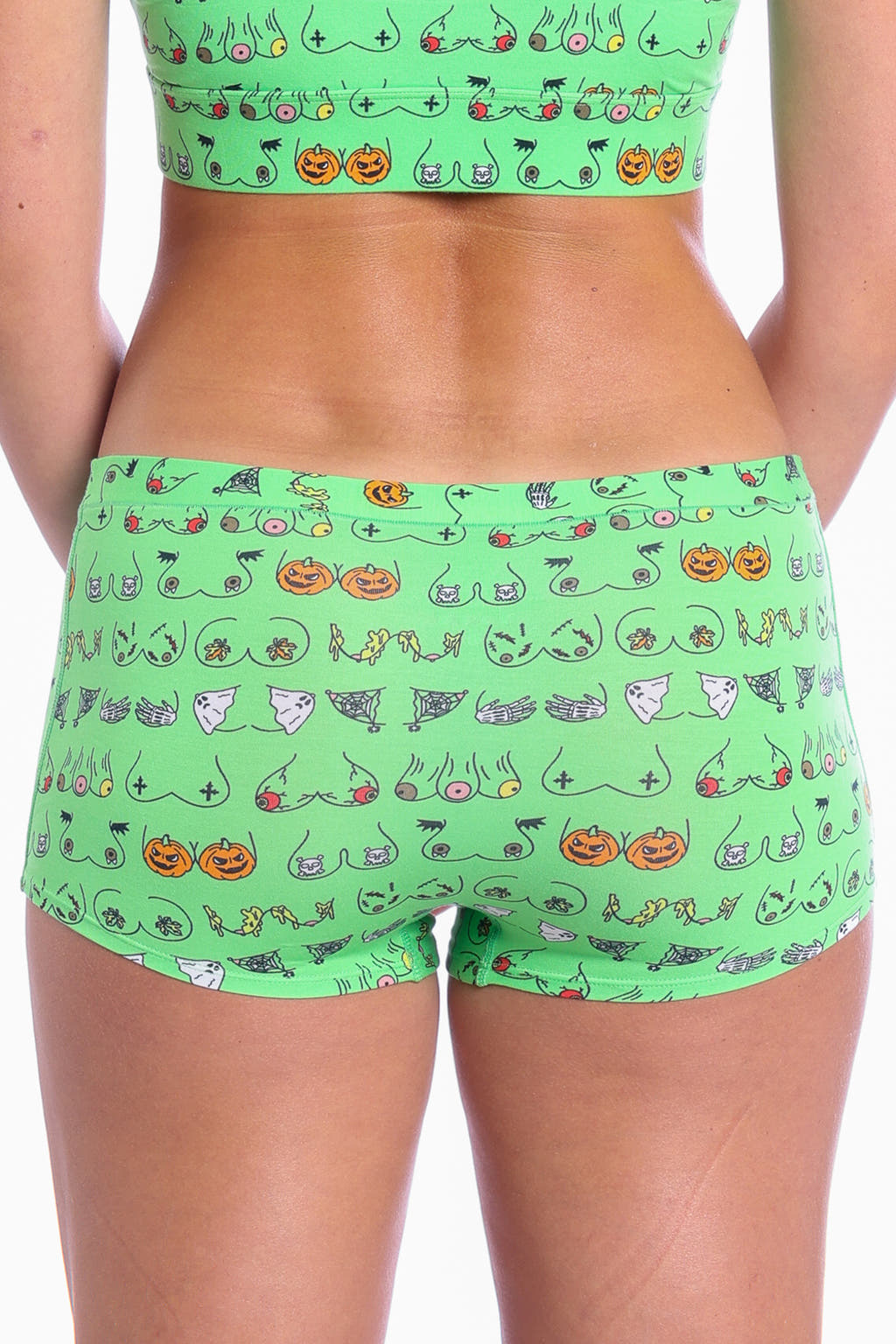 Green halloween boyshort underwear