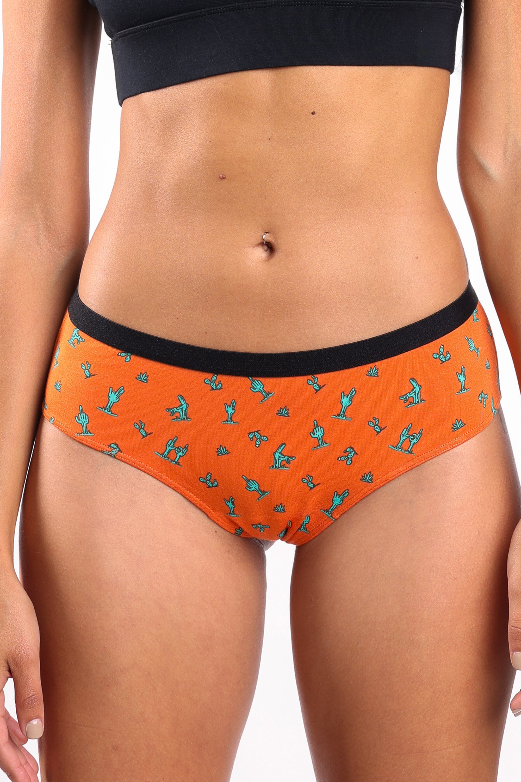 Funny Cactus Panties, Funny Cactus Underwear, Briefs, Cotton