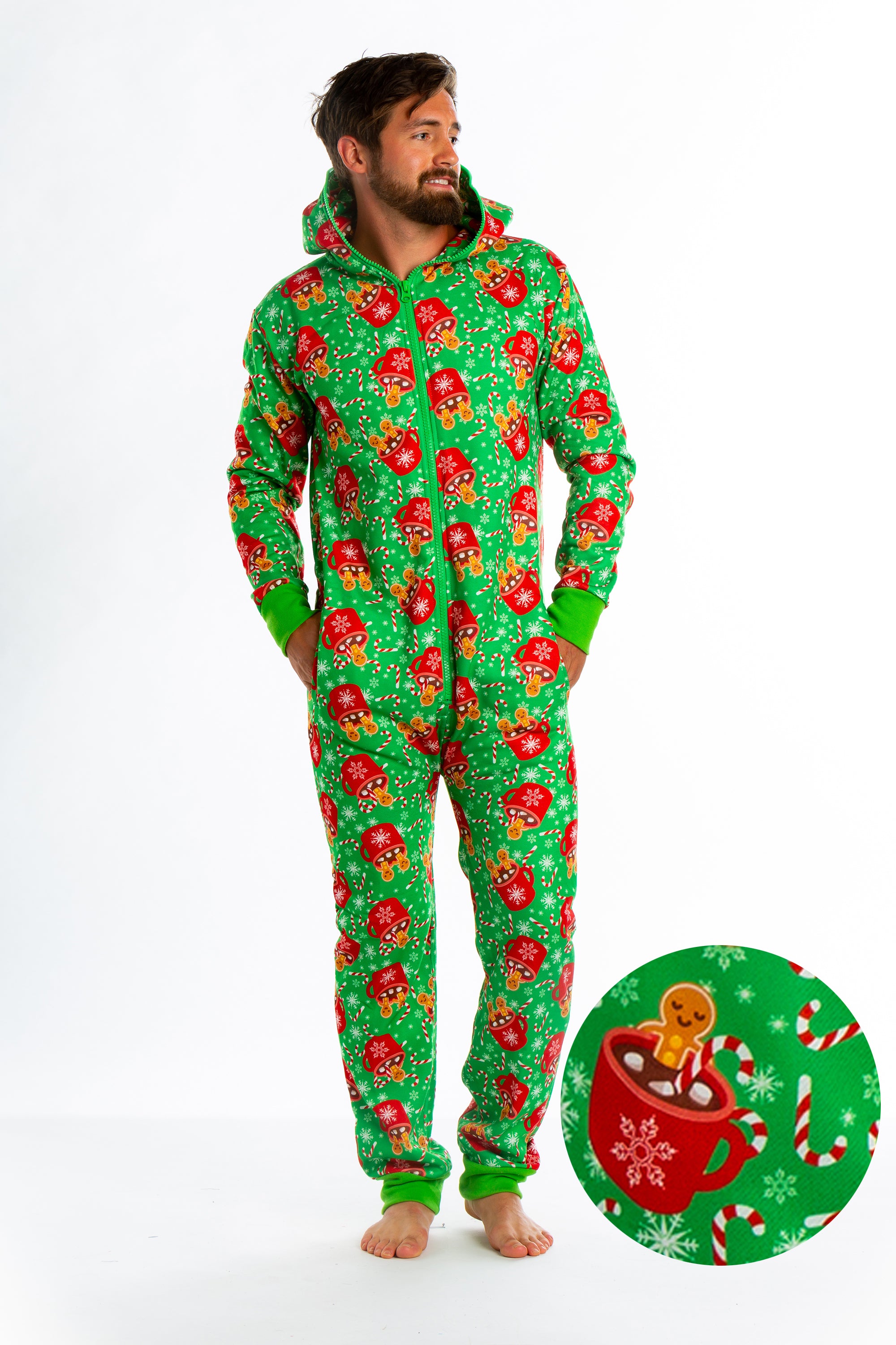 Gingerbread Christmas Onesie | The Hot Cocoa-cuzzi