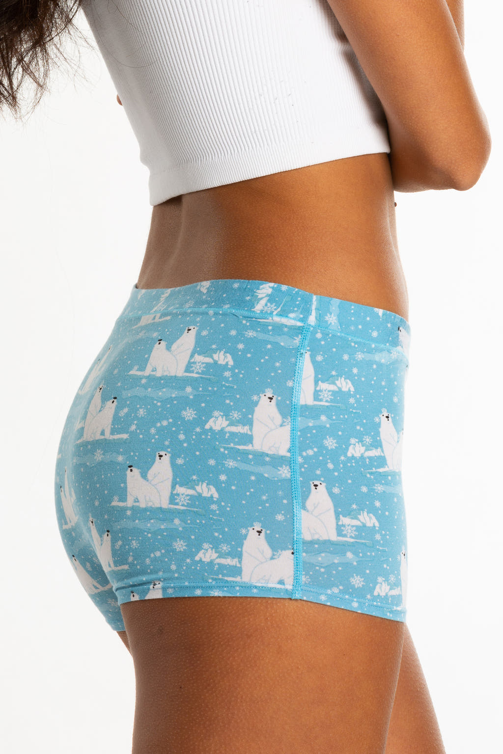 light blue polar bear modal boyshort