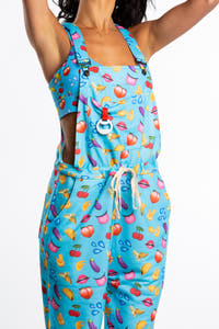 women's light blue pajamaralls