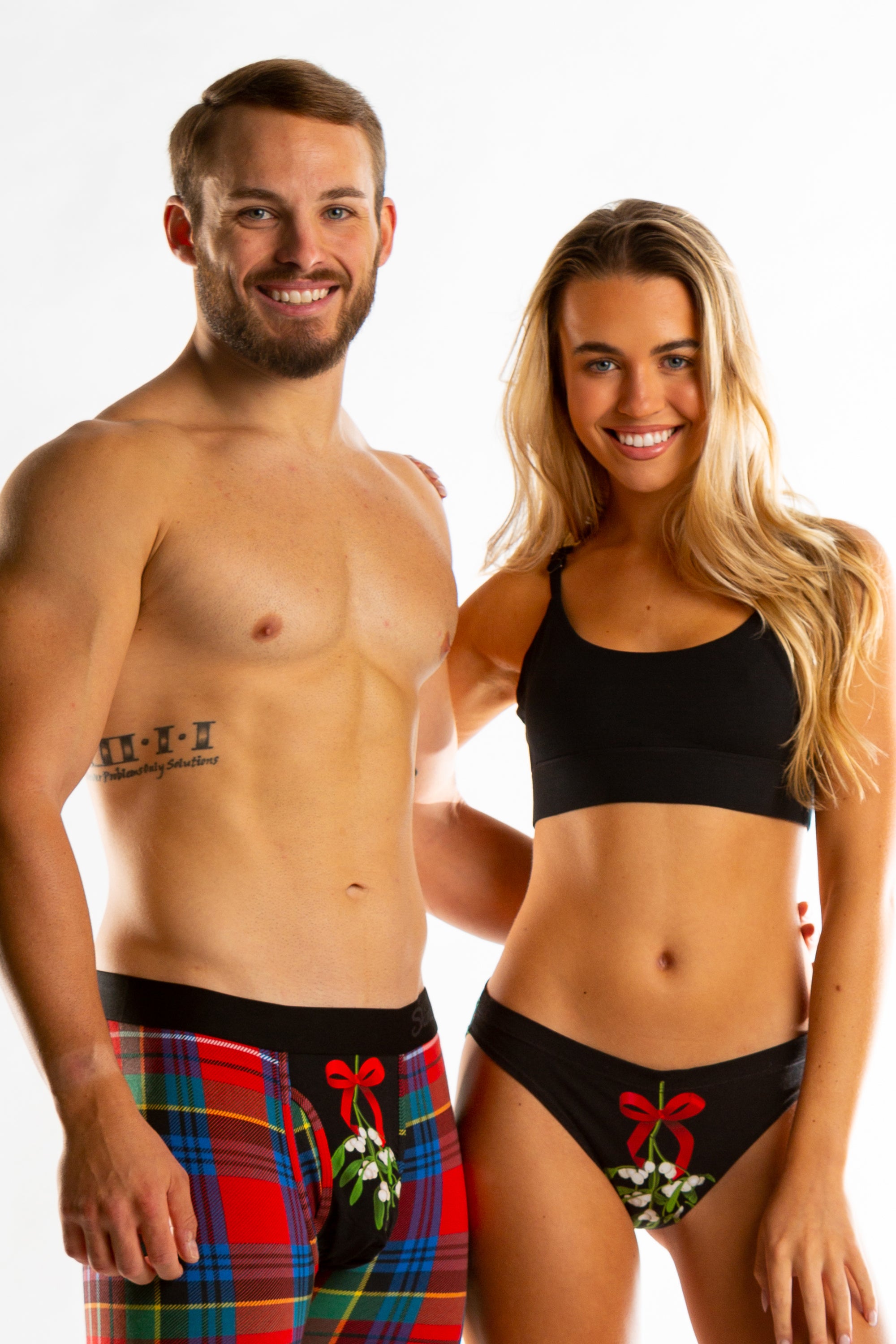 Christmas matching couples underwear