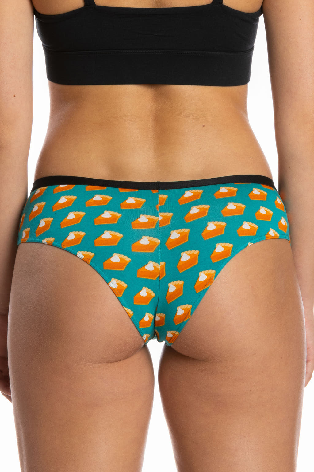 A woman's bottom wearing The Last Course | Pumpkin Pie Cheeky Underwear.