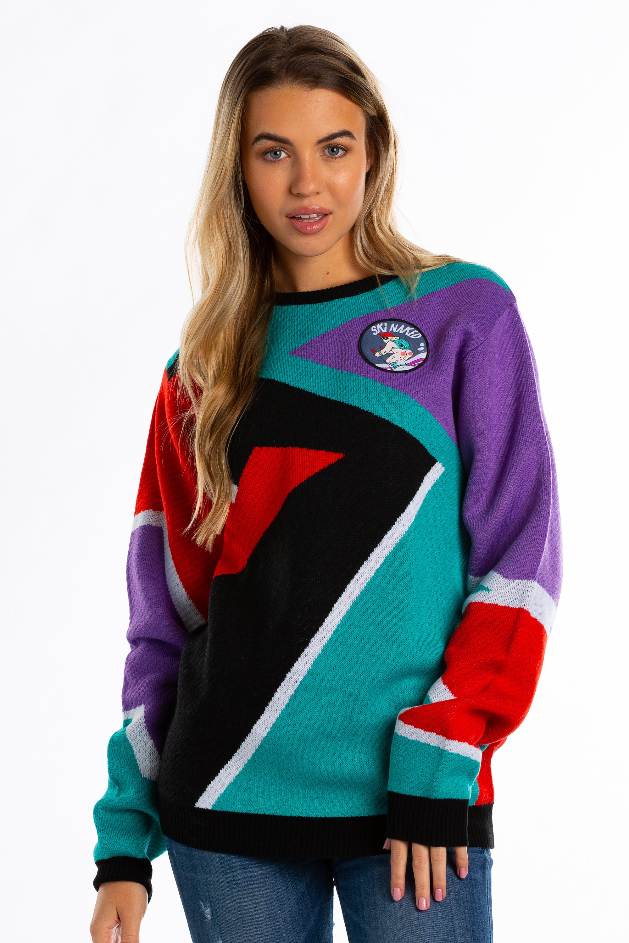 Ladies Unisex Retro 90s Ski Sweater | The Lax Liftie