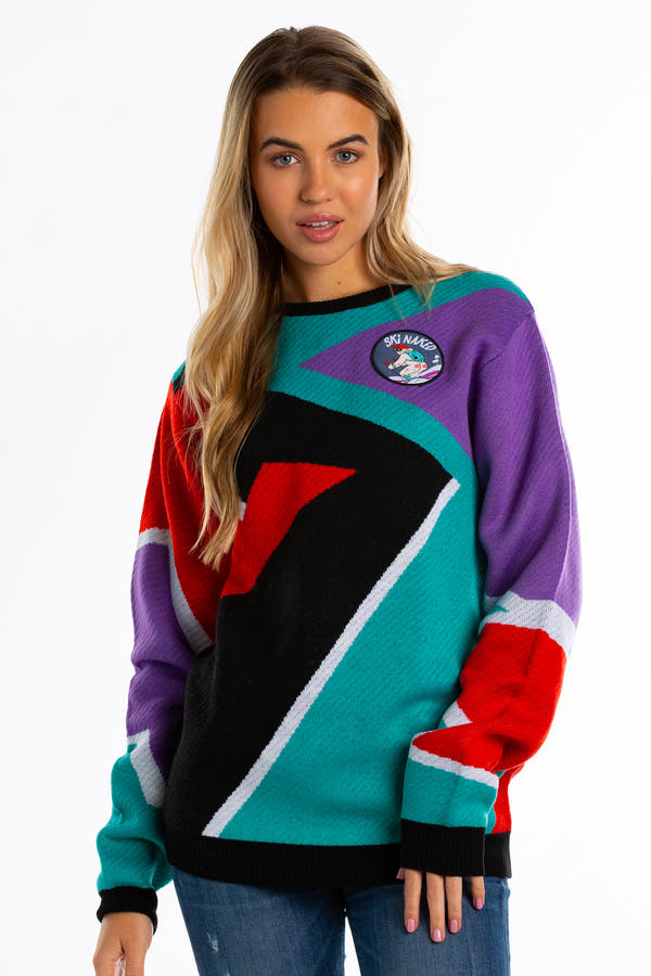 Lax Liftie Ladies Unisex Retro 90s Ski Sweater