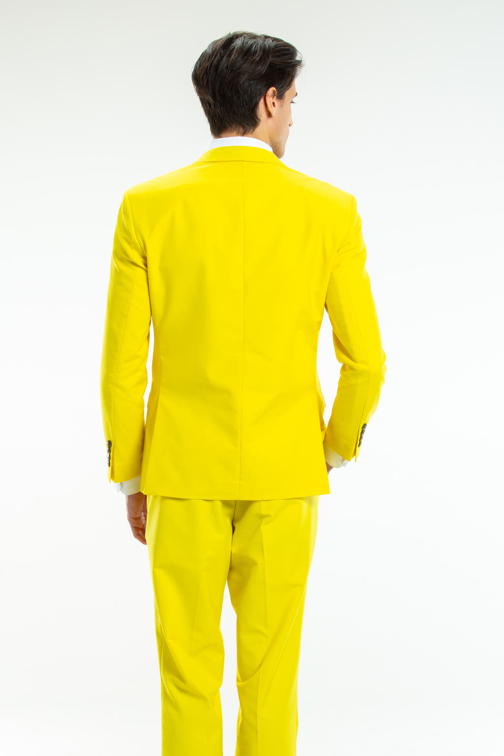 men's plain yellow pastel blazer 