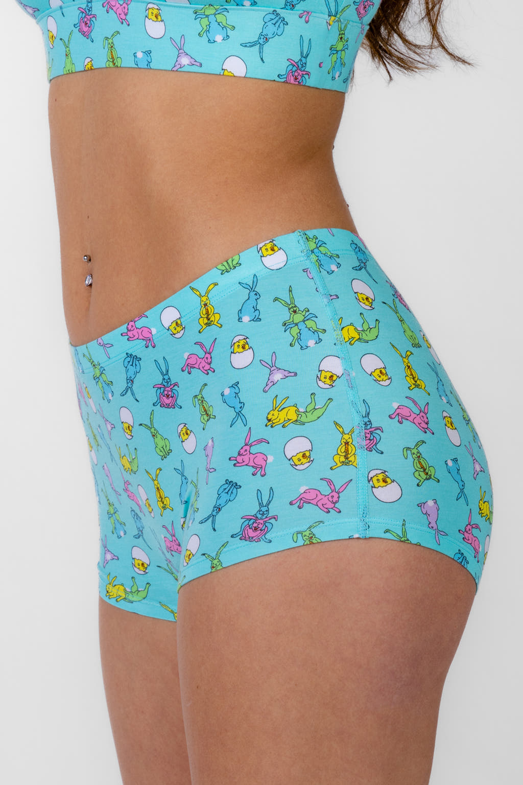 Colorful rabbit boyshort underwear