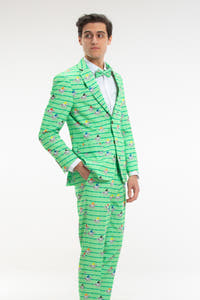 louisville green horse racing stripe suit