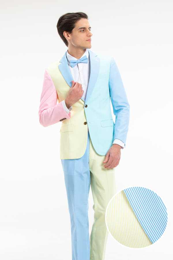 The Millionaires Row | Derby Color Block Stripe Suit