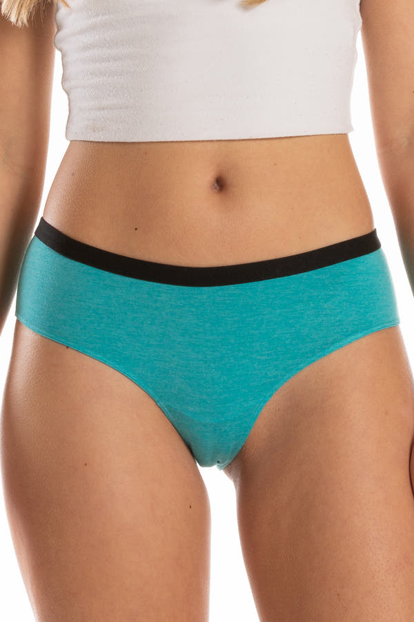 The Nerves of Teal | Teal Heather Cheeky Underwear