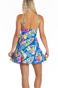 womens tropical leaves dress