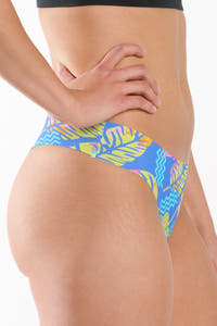Colorful leafy seamless thong
