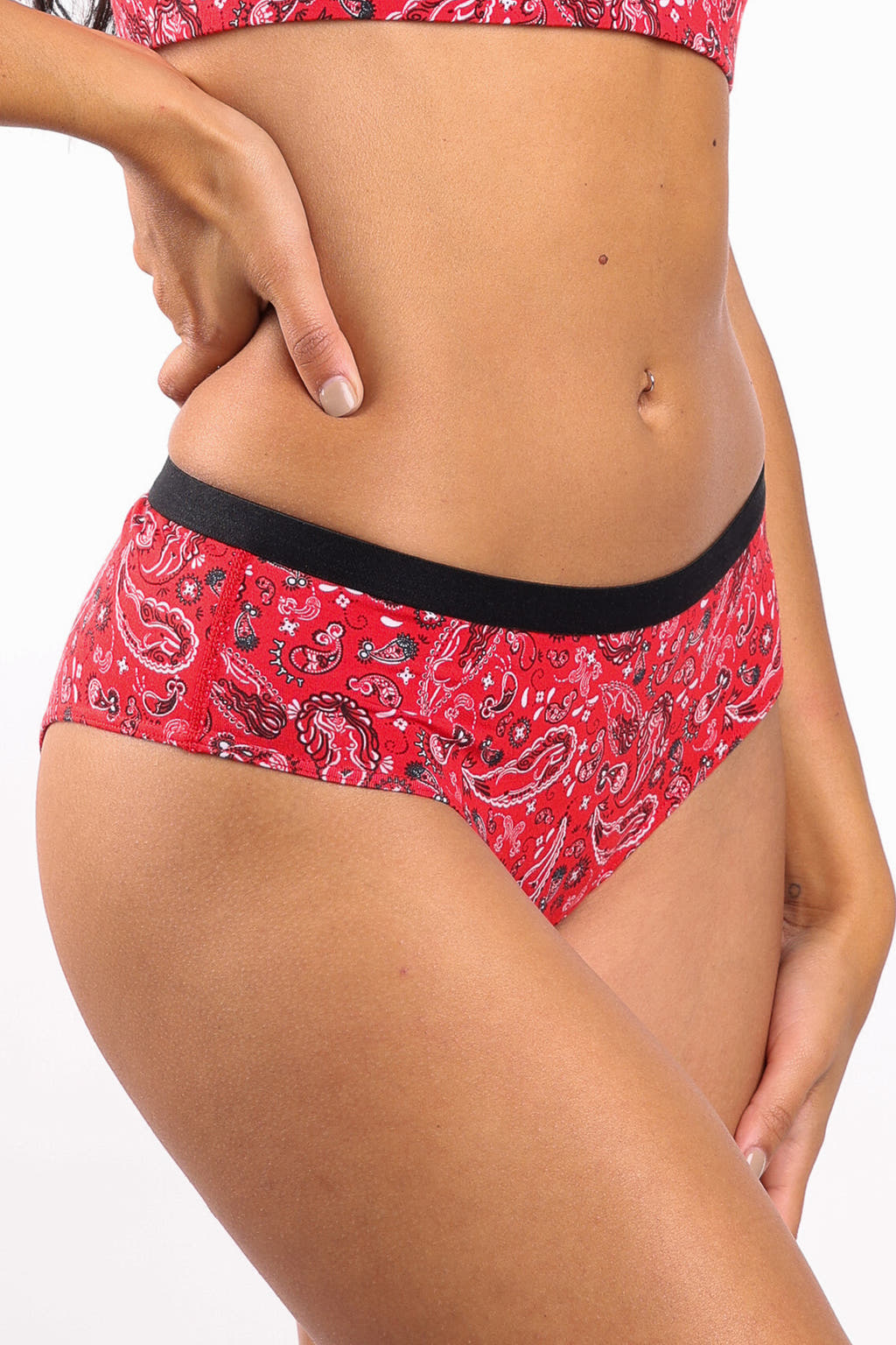 Stylish red cheeky underwear