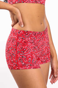 Red naughty paisley underwear for women