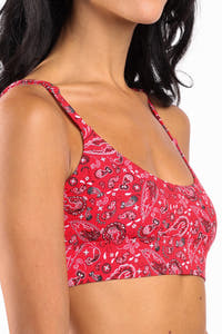 Red paisley bralette