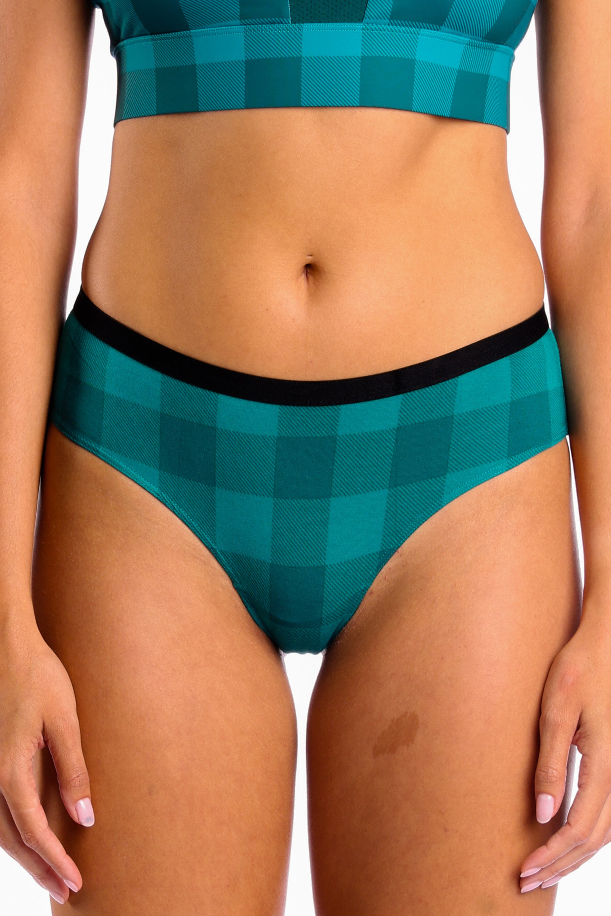 Simply Comfy Buffalo Plaid Cotton Hipster Panty