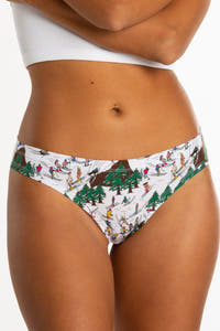 white skier bikini underwear