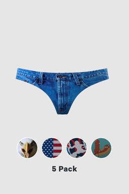 The Salute | American Themed Seamless Thong 5 Pack