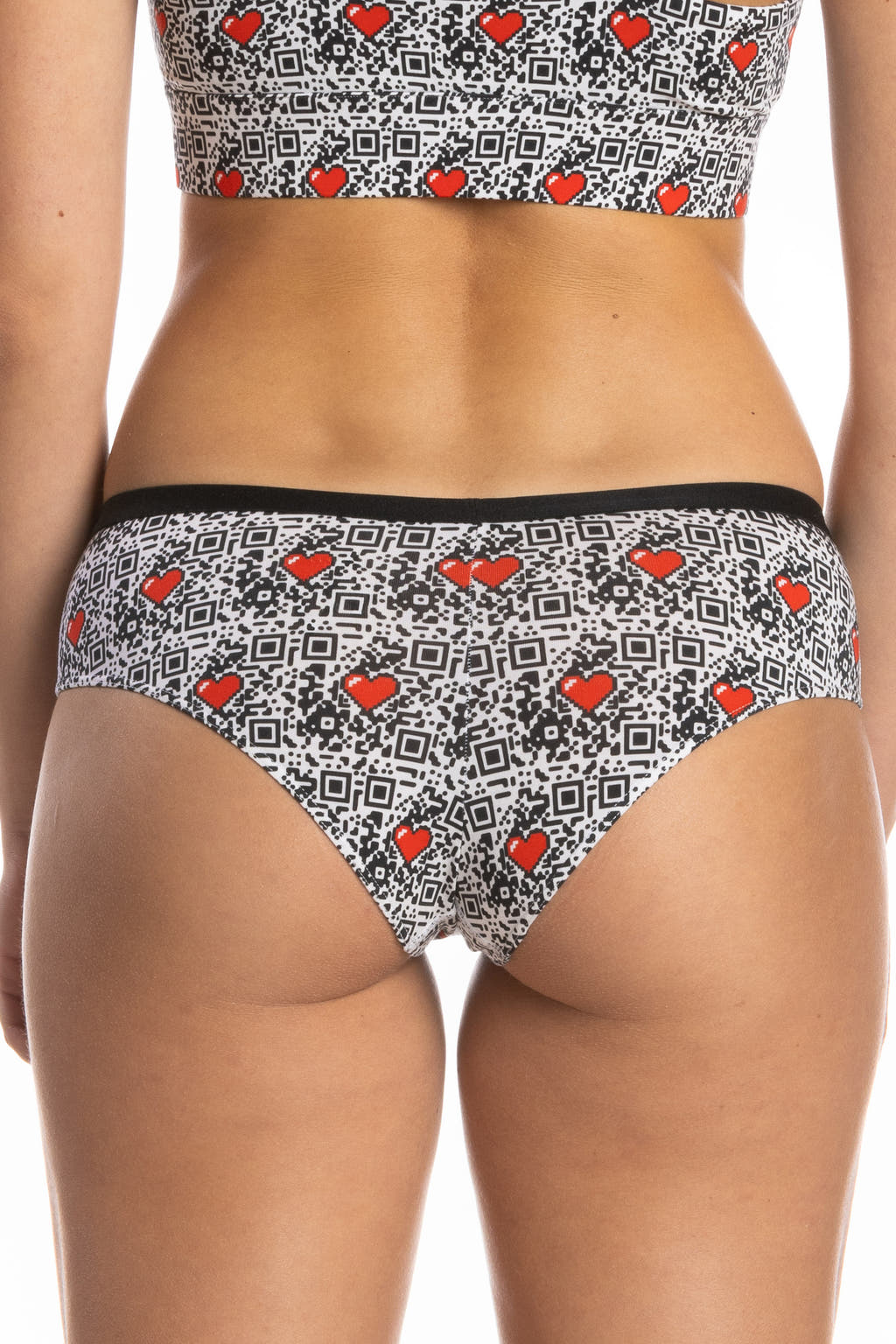 Codes and hearts cheeky underwear