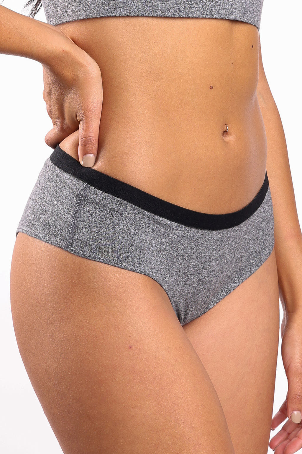 Plain grey cheeky underwear