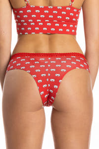 womens vday letters red lace cheeky undies