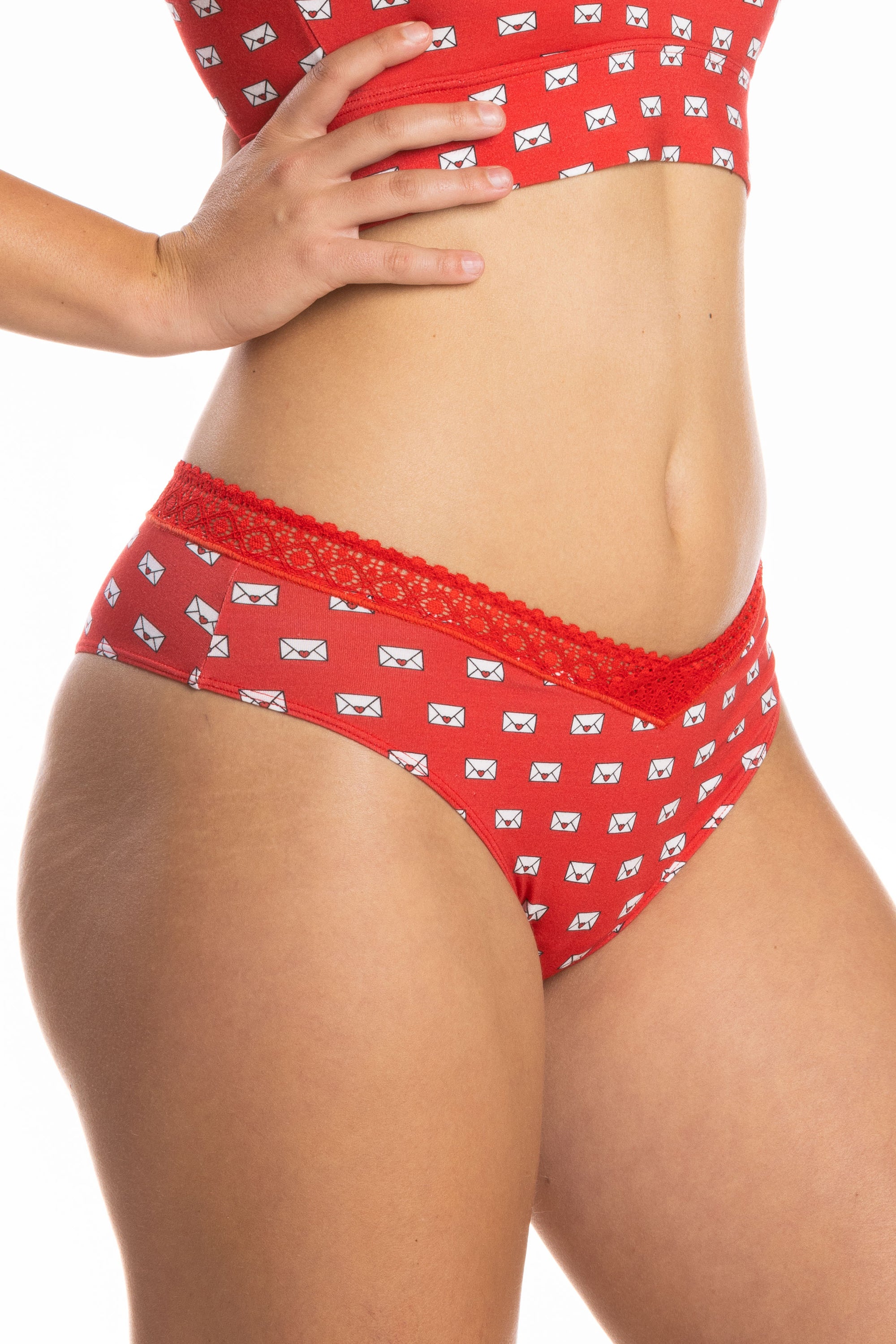 Adore Me Women's Colete Cheeky Panty 4x / Printed Lace C06 Red. : Target