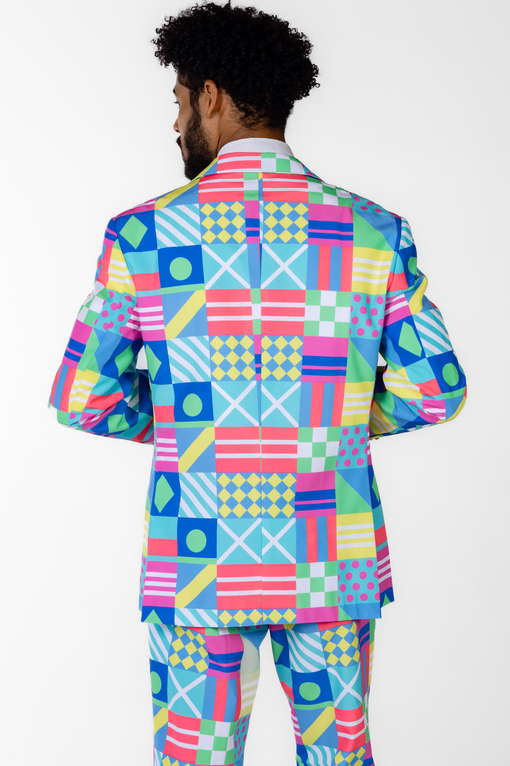 Back of Men's Bright Berby Blazer