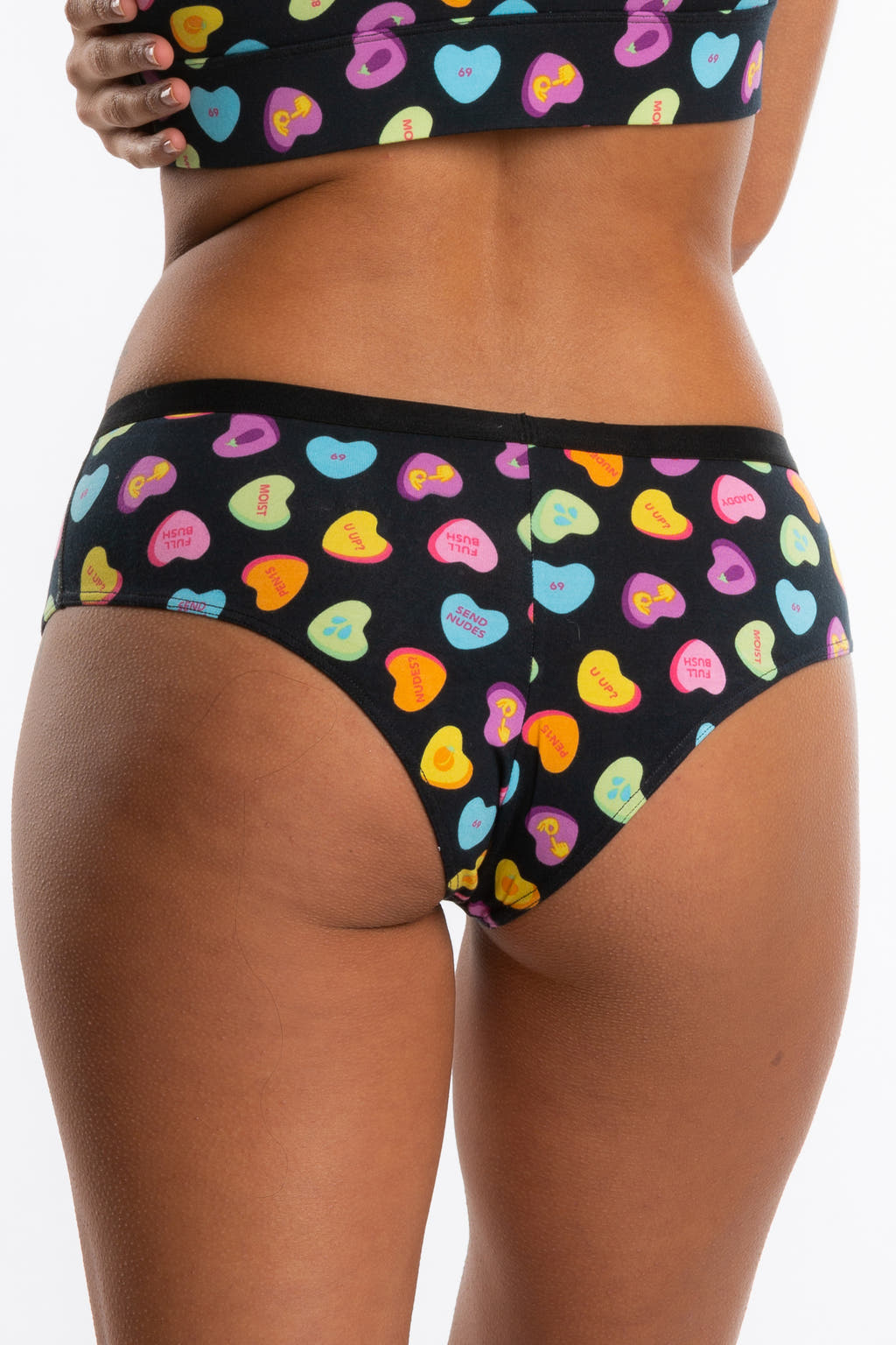 colorful hearts cheeky underwear
