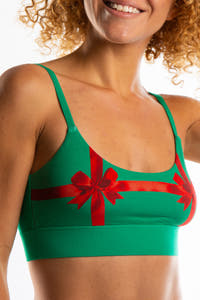 Red and Green Christmas Present Bralette