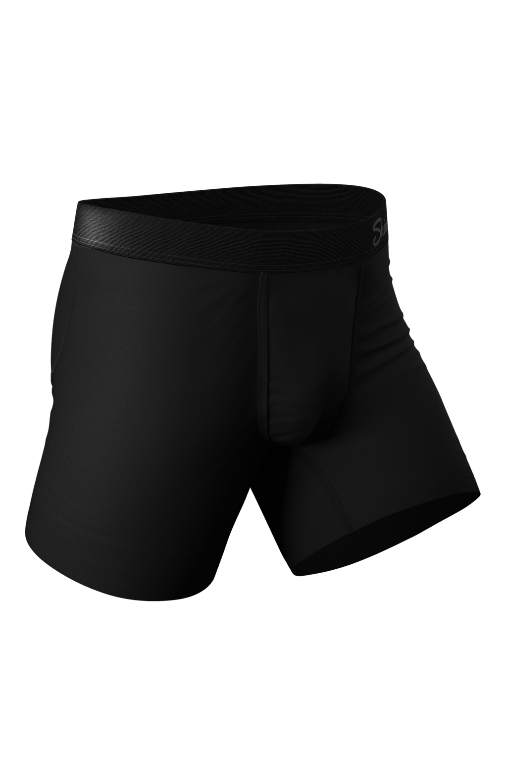 solid black men's matching boxers