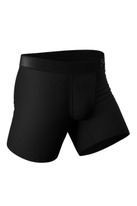 solid black men's matching boxers