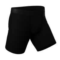 The Threat Level Midnight | Black Long Leg Ball Hammock® Pouch Underwear With Fly