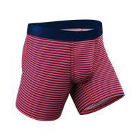 Red and blue stripe pouch underwear