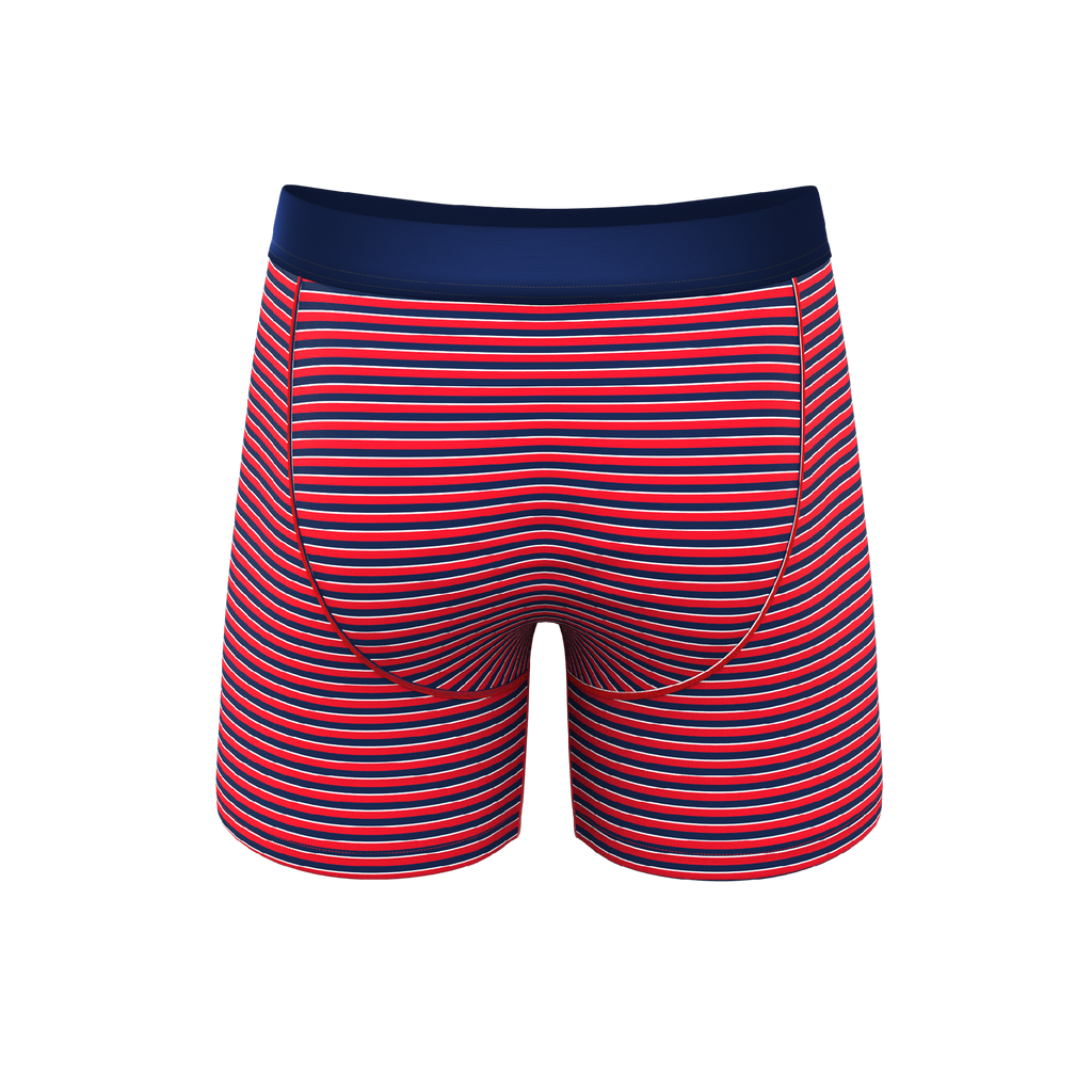 Stylish stripe pouch underwear