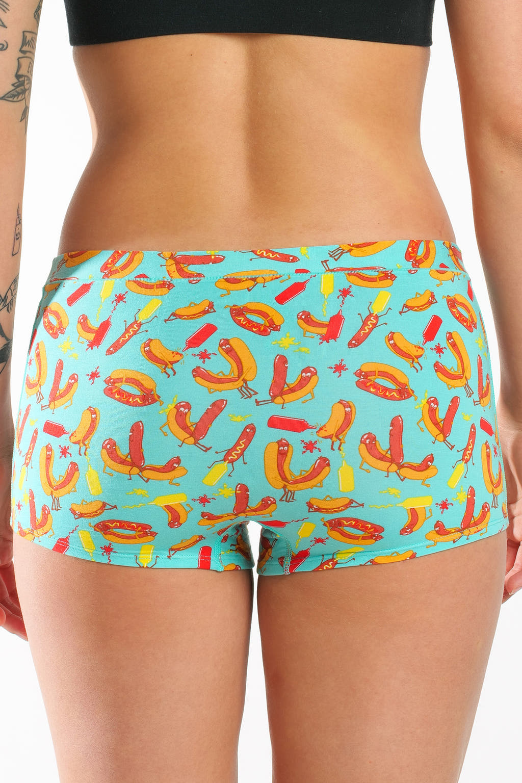 Naughty hot dogs boyshort underwear