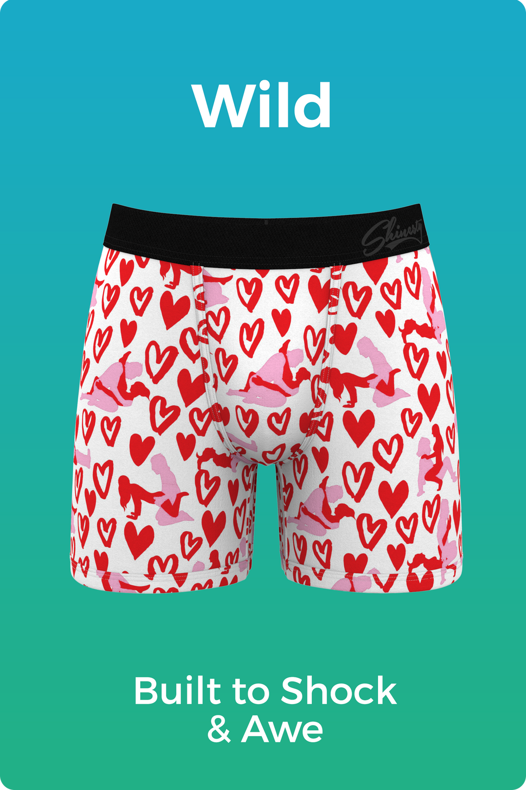 Men's Ball Hammock Heart Valentines Boxer Brief Subscription