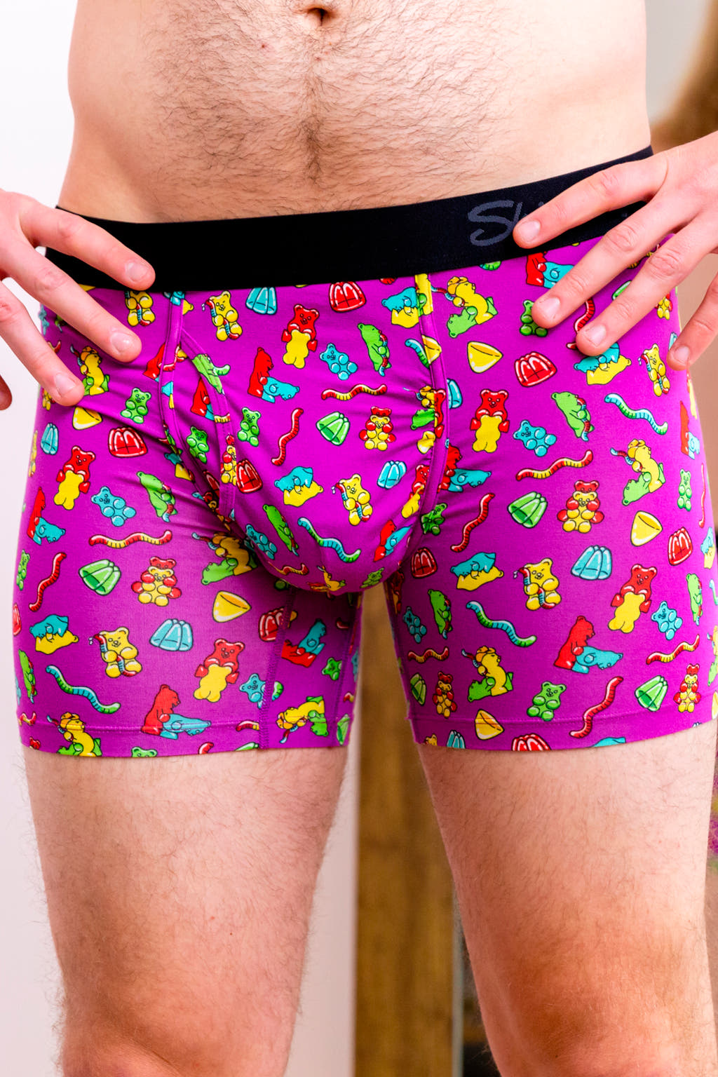 violet gummy bears print underwear