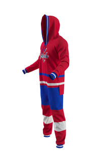 Washington Capitals Onesie Pajamas For Adults