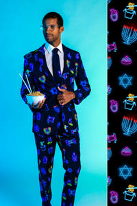 blue latke'd and loaded suit for men