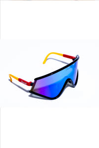 Cool blue reflective sunglasses