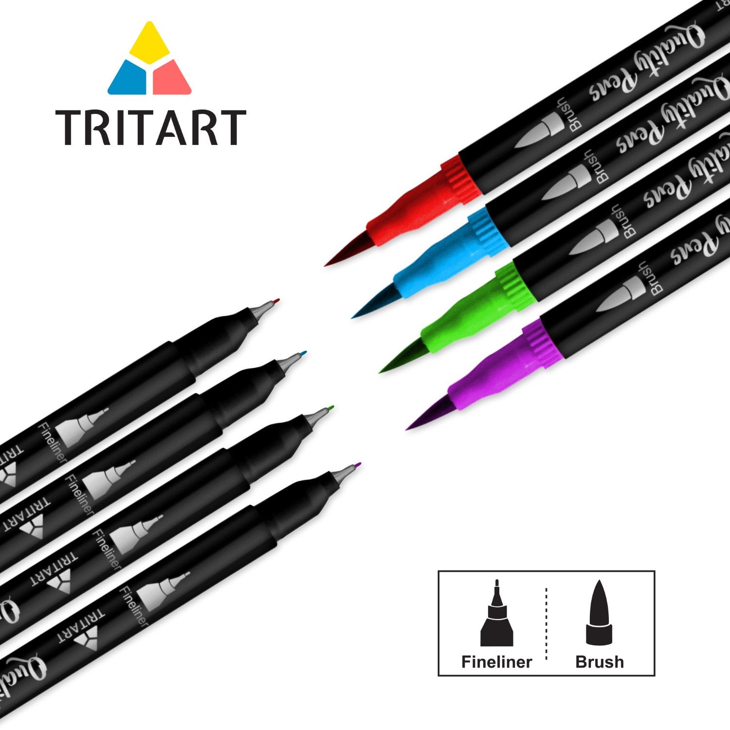 25 Dual Tip Color Brush Pen Set - Art-n-Fly