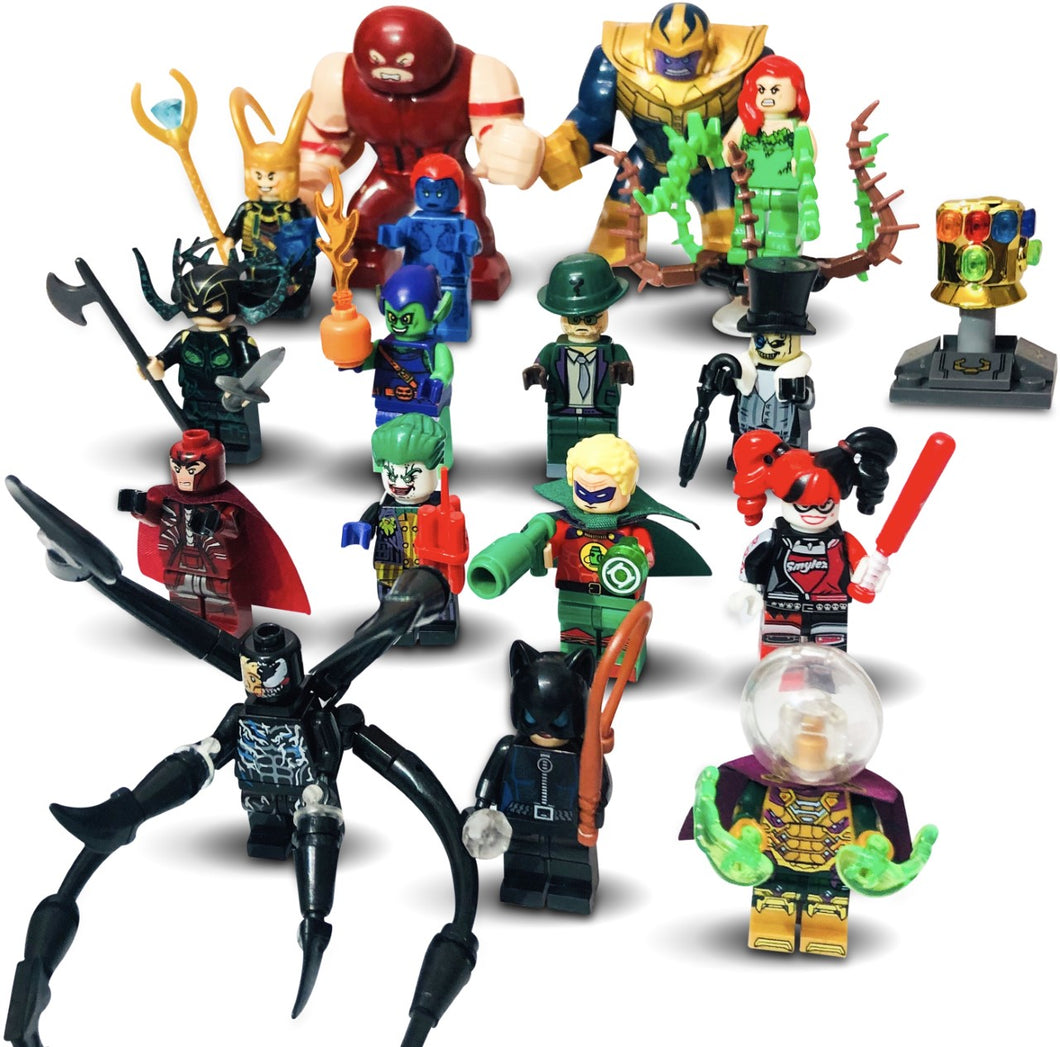 lego superheroes minifigures set