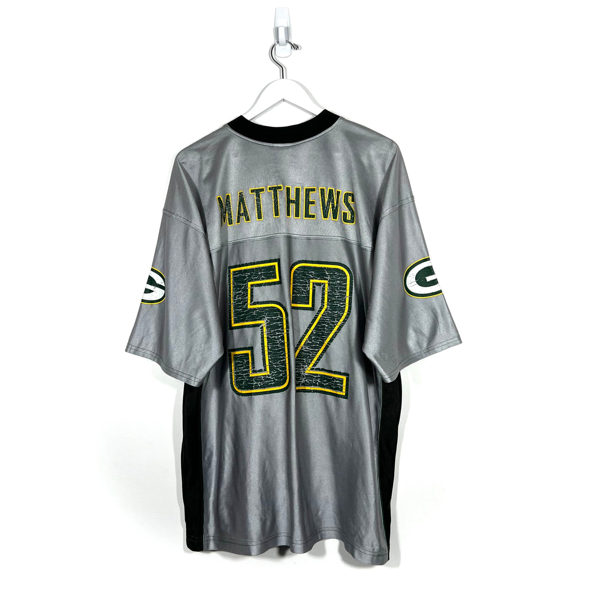 Nike Green Bay Packers Matthews #52 Jersey Shirt Mens 2XL XXL Green On  Field