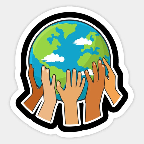 hands holding globe/ earth- saving the planet