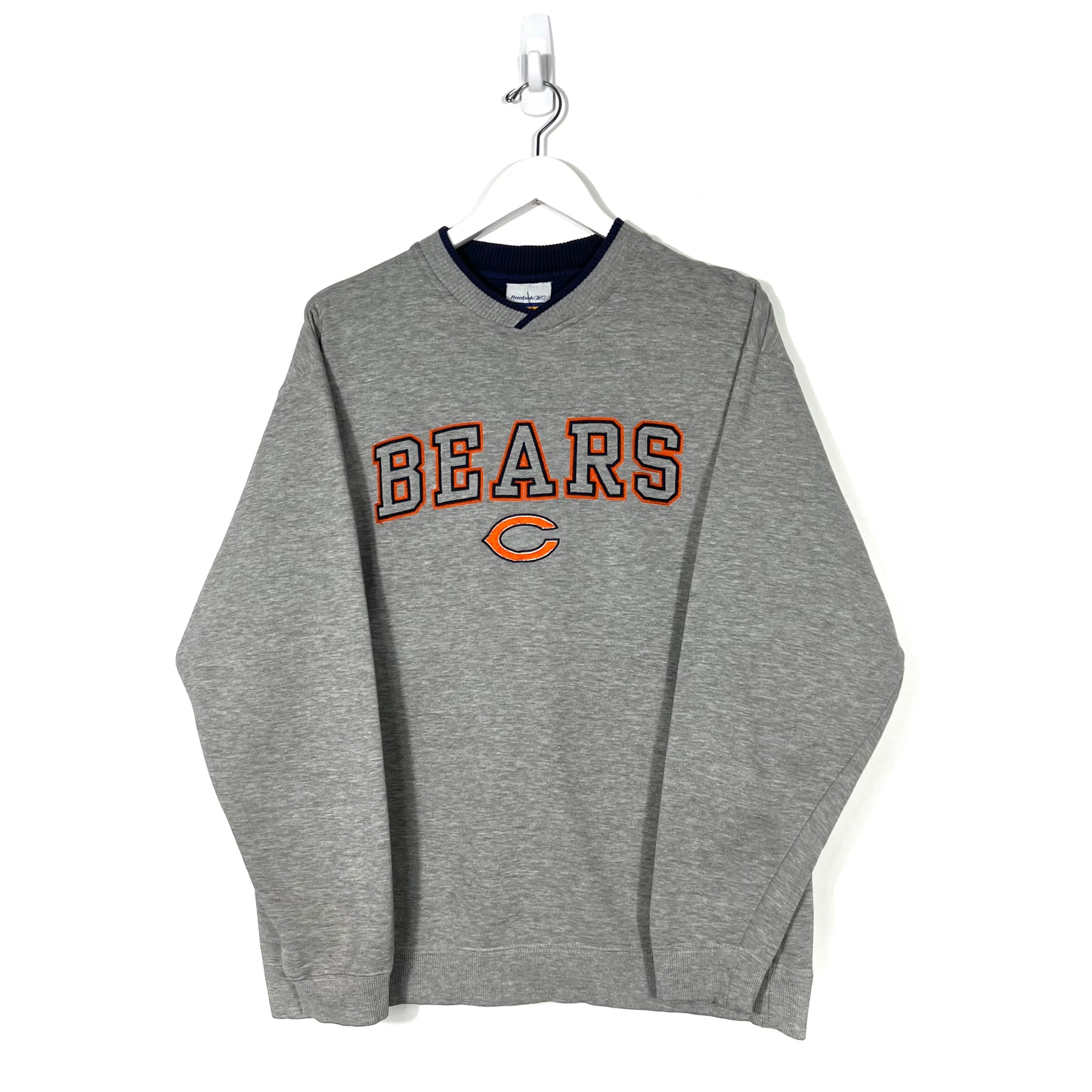 Chicago Bears Neutral Colour Wordmark Crew Sweatshirt - Mens - Big & Tall