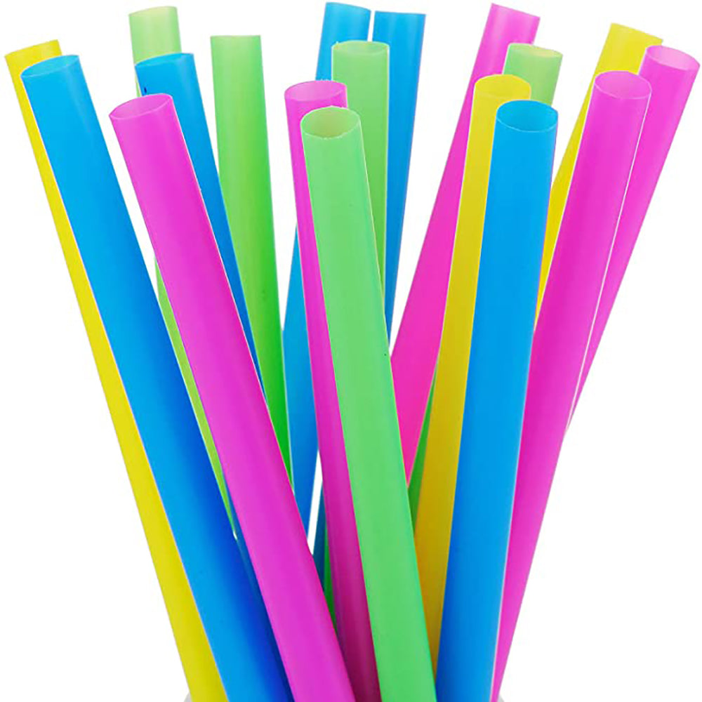 50 BOBA FAT STRAWS Extra Wide 9 X 1/2 Fat Drinking Straws Solid Colors by  Buddha Bubbles Boba 