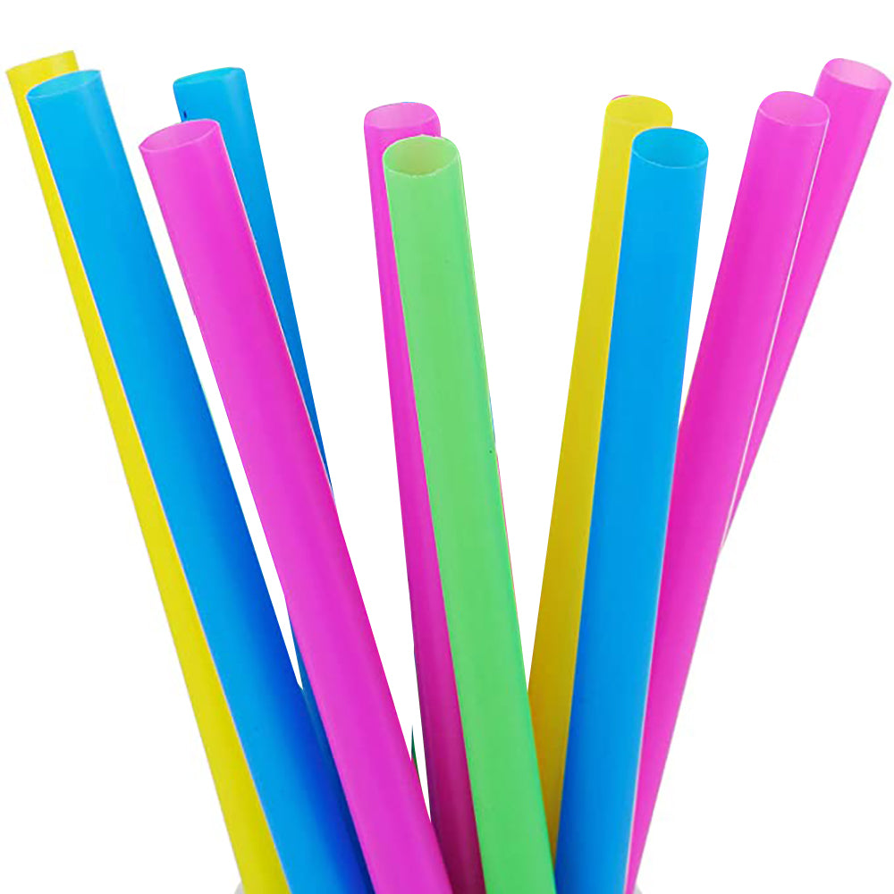 Boba tea clear straw with Purple strips 12MM China Manufacturer