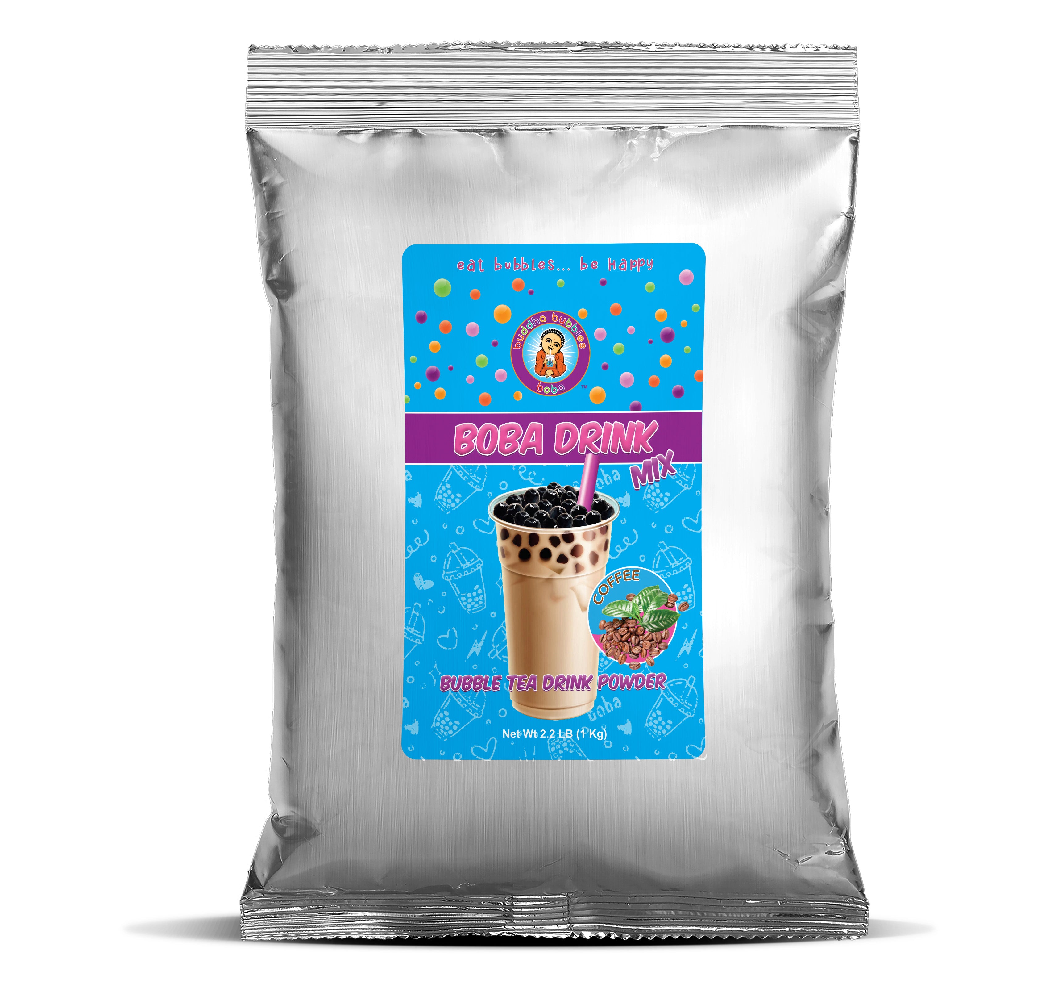 CAFE LATTE (Coffee) Boba Tea Kit / Gift Box Includes Tea Powder, Tapioca  Pearls & Straws By Buddha Bubbles Boba