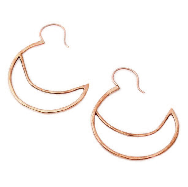 Gold Crescent Hook Hoops