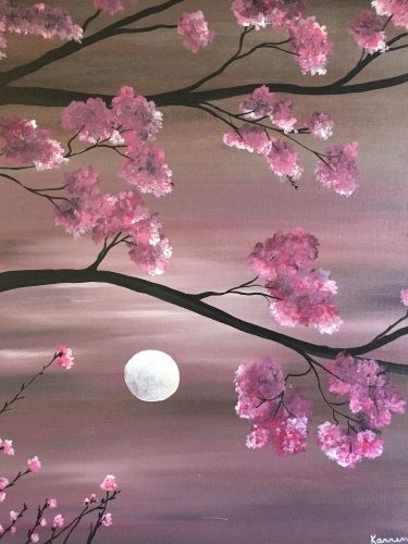 Easy Flower Painting Ideas for Beginners, Cherry Blossom Painting, Simple DIY Flower Painting on Canvas, Easy Abstract Flower Wall Art Ideas for Kids, Cute Easy Acrylic Flower Paintings